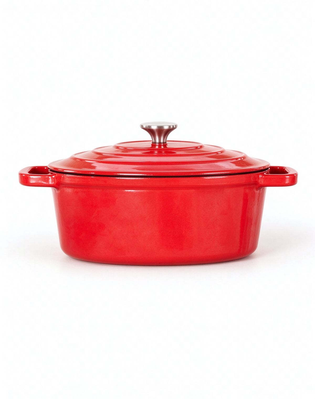 Oval Fish Enameled Cast Iron Pot