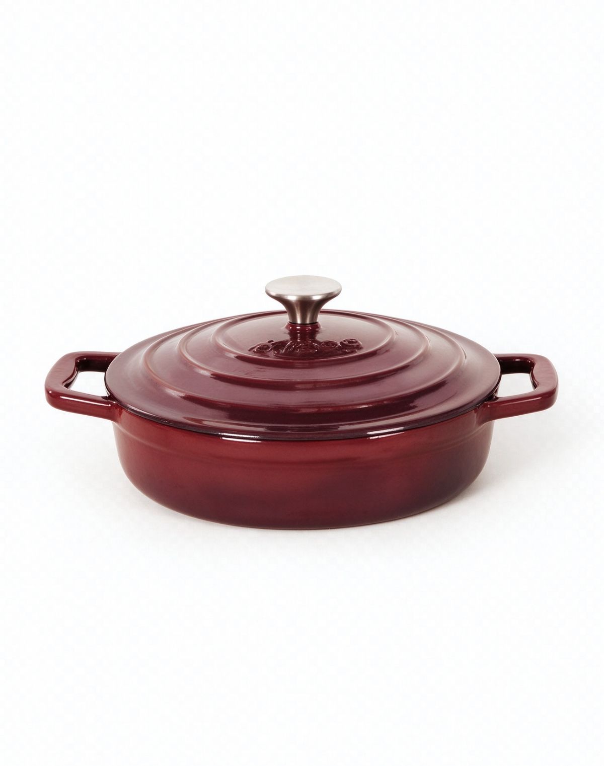 Double Ear Enamel Cast Iron Frying Pan