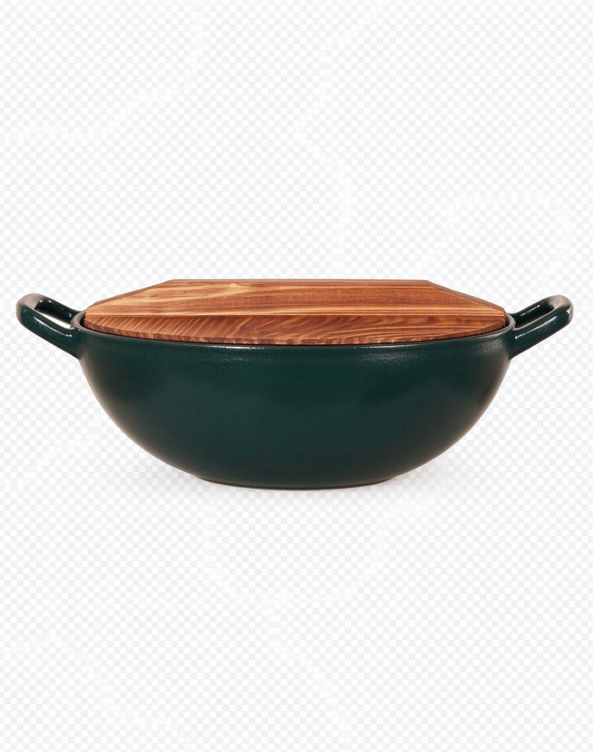Wooden cover wok