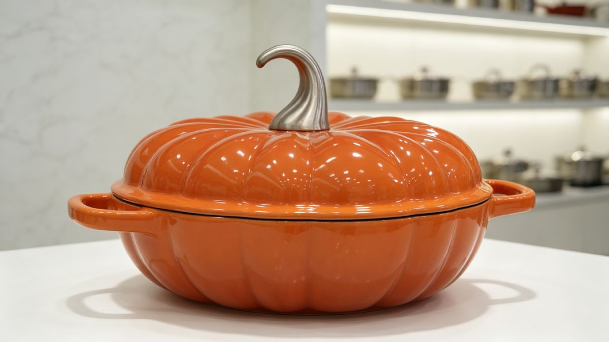 Tomato Enameled Cast Iron Pot