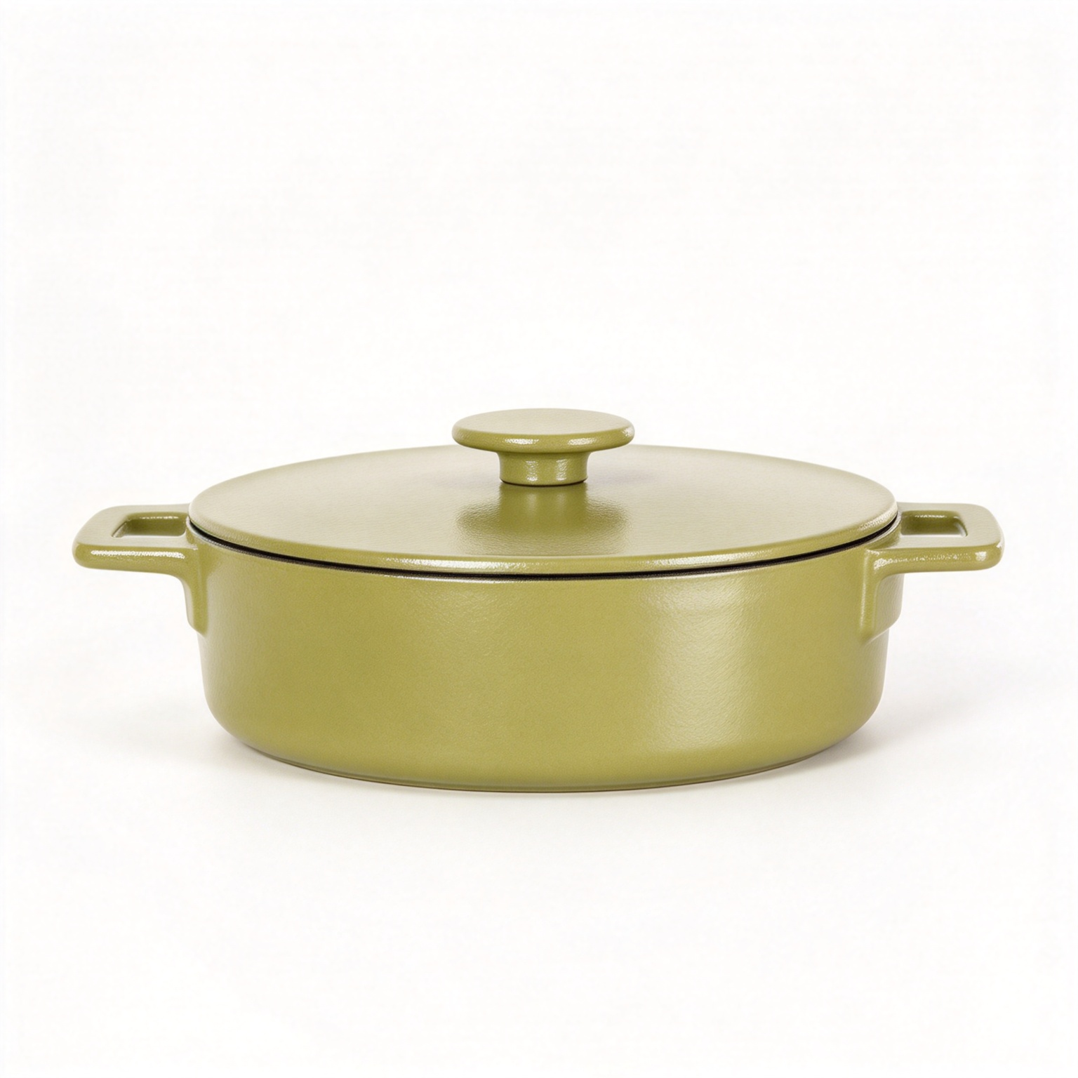Minimalist Enamel Cast‑Iron Pot